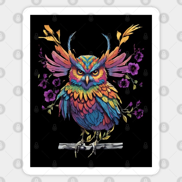 great colorfull owl Sticker by dodolanlaku